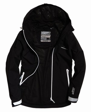 Superdry Harpa Waterproof Női Kabát Fekete | HYRLK2096